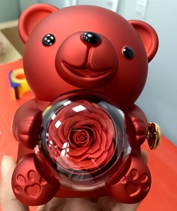 <span class=keywords><strong>GR</strong></span> nueva llegada regalo abrazando oso de peluche joyería giratoria cajas de rosas eternas caja de regalo encantadora preservada cajas de flores personalizadas - Product Image 6