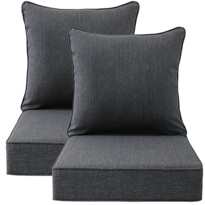 ชุดเบาะนั่งลึกสำหรับกลางแจ้งเบาะรองนั่งโพลีเอสเตอร์กันน้ำสำหรับลานบ้านพร้อมไส้โฟมแห้งเร็ว - Product Image 2