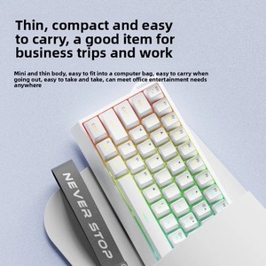 Eweadn 61-Keys Không Dây Cho <span class=keywords><strong>Bluetooth</strong></span> Màng Bàn Phím Ba Chế Độ Mỏng Yên Tĩnh Văn Phòng Di Động Bàn Phím Với Laser Keycaps - Product Image 4