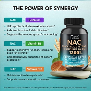 Nouveauté : Complément NAC pour soutenir la fonction immunitaire, protéger les cellules, antioxydant pour hommes et femmes, 120 capsules, capsules NAC - Product Image 4