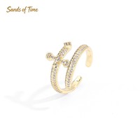 Bague ouverte plaquée or 18 carats avec symbole épée gothique, Moissanite couleur D VVS taille Marquise, personnalisée, style Hip Hop Rapper Streetwear Bling pour homme