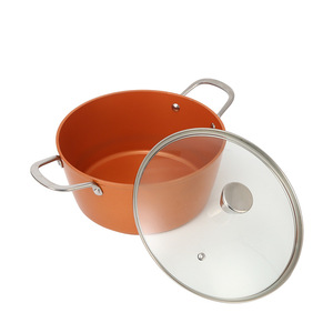 Olla para Sopa Antiadherente de Piedra Maifan con Tapa, Compatible con Inducción, Apta para Horno, Juego de Utensilios de Cocina de 24 cm - Product Image 1