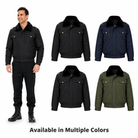 Veste bomber d'hiver pour homme OEM, col en fausse fourrure amovible, matelassée, isolée, rembourrée, coupe-vent, chaude, veste de travail, logo personnalisé