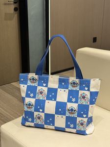 W-257 phim hoạt hình sinh viên Tote Túi Một Vai Túi xách khâu Túi xách công suất lớn túi đi học mua sắm Tote - Product Image 2