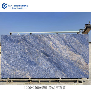 แผ่นหินอ่อนสีฟ้าขนาดใหญ่แผ่นผนังพอร์ซเลนแผ่นหินเทียมขนาด1200*2700*9มม. สำหรับห้องนอนและภูมิทัศน์ - Product Image 2
