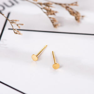 Orecchini a bottone 925 in <span class=keywords><strong>argento</strong></span> Sterling da donna a testa piatta Tragus cartilagine elica - Product Image 4