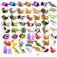 Chaud mignon feuille ballon hélium marche animal de compagnie coloré cheval ballons fête d'anniversaire décoration enfants jouets