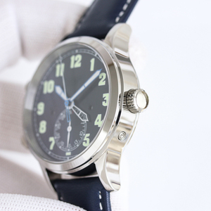Le patron recommande la <span class=keywords><strong>montre</strong></span> automatique étanche pour <span class=keywords><strong>homme</strong></span> 5924 Platinum Pilot Timing Dual Time Zone, idéale pour les loisirs et les vacances - Product Image 3