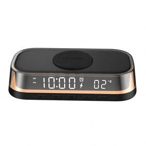 <span class=keywords><strong>Estación</strong></span> de Carga Inalámbrica Elíptica con Reloj Digital y Termómetro - Product Image 1