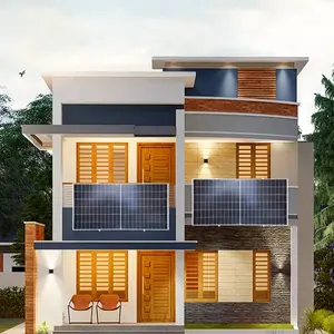 阳台太阳能电池板系统太阳能电池板光伏板600W乡村住宅节能隔热解决方案