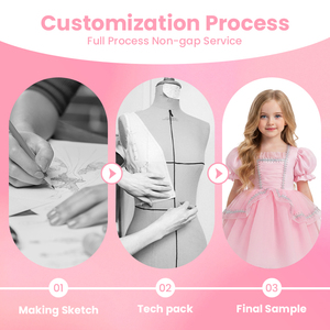 Fantasia de Princesa Margarida para Meninas, Vestido de Baile Azul com Mangas Curtas, Fantasia de Filme e TV em Poliéster para Apresentações de Feriado - Product Image 2