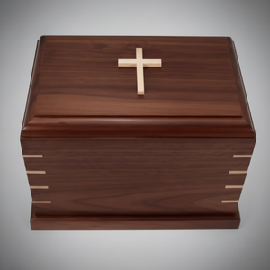 Urnas de cremación de madera de estilo americano moderno hechas a mano de gran calidad para adultos masculinos y femeninos urnas decorativas - Product Image 1