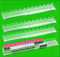 Supports et poussoirs de mahjong en acrylique transparent à bords festonnés, accessoires de mahjong haut de gamme, vente en gros personnalisée directement de l'usine