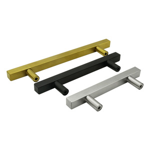 Modern 12mm Stainless Steel Furniture <b>Knob</b> Square Handle <b>Silver</b> Black Gold Kitchen Cabinets <b>Drawer</b> Pulls for Dresser Bedroom - Product Image 3