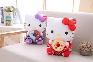 โดนัท Kt ตุ๊กตาแมว Hi Kitty ตุ๊กตาของเล่นตุ๊กตาคิตตี้ของเล่นสีชมพูอีสเตอร์ Stuffers Kitty ตุ๊กตาตุ๊กตาหมอนลูกแมว