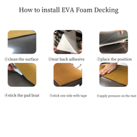 Revêtement de pont en mousse EVA auto-adhésif imitation teck pour bateaux, tapis de sol marin en mousse EVA pour bateaux