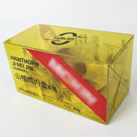Boîte en plastique PET transparente personnalisée pour l'emballage de bonbons gélifiés, boîte pliable transparente, impression personnalisée pour les compléments alimentaires et les bonbons