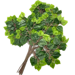 Branches artificielles de feuilles de bouleau imperméables, plantes vertes, <span class=keywords><strong>feuillage</strong></span> pour aménagement paysager extérieur et création d'arbres - Product Image 2