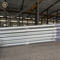 Poteau électrique en acier galvanisé à chaud Q355B, 6m, 8m, 12m, poteau utilitaire HDG pour l'électrification rurale, la distribution municipale, ASTM A123