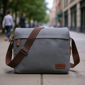 Bolso Bandolera de Lona Vintage para Hombre, Diseño OEM/ODM, Cierre de Cremallera, 8 Pulgadas, Portátil, para Viajes, Trabajo, Senderismo, Deportes - Product Image 2