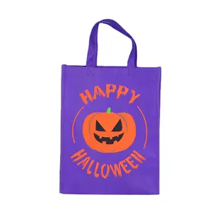 Bolsa de regalo de Halloween de vacaciones, bolsa no tejida de dibujos animados creativos, bolsa de compras de ropa personalizada, bolso de calabaza personalizado