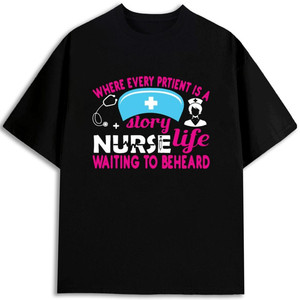 Camiseta Nurse Life para Hombre, 100% Algodón, 180 g/m², Cuello Redondo, Manga Corta, Estampada con Diseño, Ecológica, Hecha en EE. UU. - Product Image 1
