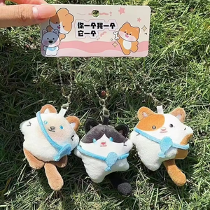 Nouveau porte-clés en peluche moelleux, breloque suspendue, accessoire de sac mignon pour étudiante, série de poupées, cadeaux en gros - Product Image 1