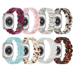 Correa de reloj de resina para <span class=keywords><strong>Apple</strong></span> <span class=keywords><strong>Watch</strong></span> 8 7 6 <span class=keywords><strong>5</strong></span> 4, correa de muñeca para Iwatch 6 Series <span class=keywords><strong>5</strong></span> 4 3/2, pulsera de 44mm y 40mm para mujer - Product Image 2