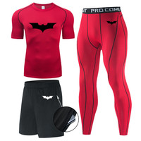 Vêtements de sport de Compression pour hommes, combinaison de sport de course, collant de basket-ball, ensemble d'entraînement de Fitness, survêtement de Jogging