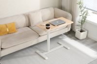 ADA Furniture Table de chevet inversée avec roulettes de bureau inclinables à angle 0-90 et porte-gobelet pour le salon