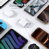 Chargeur mural rapide avec logo personnalisé, prise EU, 30W PD QC3.0, double port USB type C, chargeur de téléphone GAN