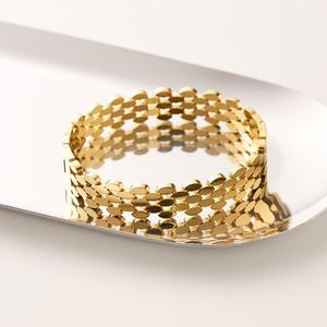 New Design Wholesale Custom Anti-Allergy PVD <b>Gold</b> Plated Stainless Steel <b>Bracelet</b> Bangles <b>for</b> <b>Women</b> - Product Image 5