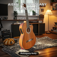 For SC01MMCE All Mahogany Richlite Fretboard Matte Finish Nylon String 39 Inch Electric Classical Guitar 7545 Pickup