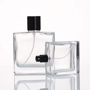 Botellas de Perfume de Vidrio Transparente de Lujo de 50 ml y 100 ml con Tapa de Spray Negra - Product Image 2