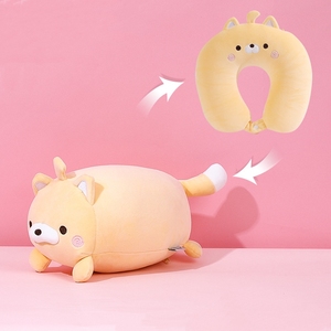 Cuscino da Viaggio - Cuscino per il Collo 2-in-1 Deformabile, Supporto per la Testa a Forma di U Morbido con Design Carino - Product Image 1