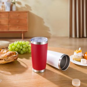 Gobelet isotherme de voyage en acier inoxydable de 20 oz avec couvercle, double paroi sous vide, noir, isolation thermique de 6 à 12 heures - Product Image 5