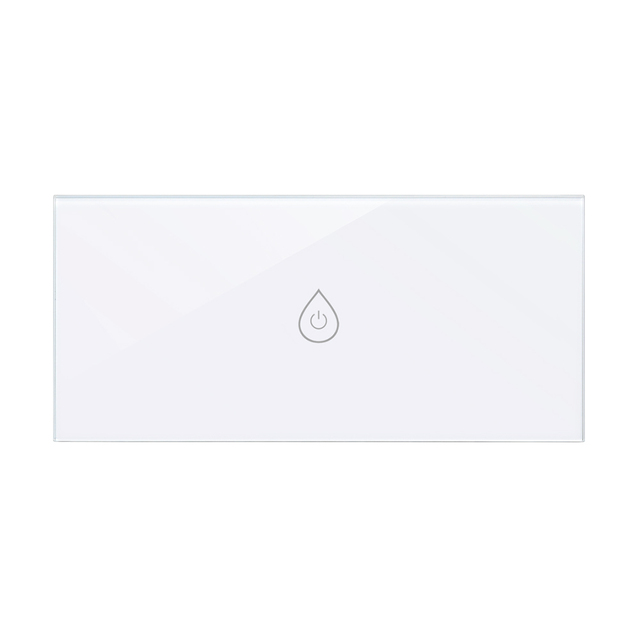 Lerlink Durable Dual 16A 250V High Power Switch Italy Standard 142x70mm Touch Glass Panel for Smart WiFi Boiler Water Heater