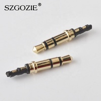 Pour PJ-M-3.5-3 Prise Jack 3,5 mm 1/8 po 3 pôles plaqué or Jack audio mâle 1,5 A pour audio et vidéo