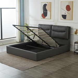 Cabecera <span class=keywords><strong>de</strong></span> <span class=keywords><strong>Cama</strong></span> Moderna, Gruesa y Suave, con Esponja, Tapizada en Cuero, con Espacio <span class=keywords><strong>de</strong></span> Almacenamiento - Product Image 3
