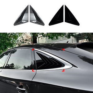 Audi Q5 FY Coupe 2018-2024 Rear Quarter Window Louver Carbon Fiber Texture ABS Adhesive <b>Car</b> <b>Decal</b> Exterior Decoration - Product Image 1