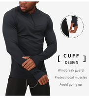 T-shirt de compression à manches longues pour homme, personnalisé par le fabricant, léger, respirant, sous-vêtement de sport pour le fitness