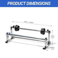 Distributeur de film JH-Mech pour table, facile à installer, montage mural ou au sol, manuel, 4-17 pouces, acier inoxydable argenté, distributeur de film alimentaire