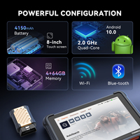 Escáner de Diagnóstico Profesional de Sistema Completo THINKSCAN 689BT de 8 Pulgadas con Más de 34 Funciones de Reinicio, Codificación de ECU y Control Bidireccional para Taller