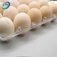 Barquette à œufs en plastique PET haute transparence, qualité alimentaire, empilable, antichoc, incassable, emballage d'œufs personnalisé ODM imprimé