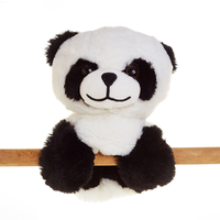 Bracelet à claquer pour enfants en peluche super douce en coton PP brodé avec un panda de dessin animé adorable