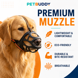 PETBUDDY <b>Dog</b> Muzzle Adjustable Breathable Plastic Reflective Buckle for Small to <b>Large</b> <b>Dogs</b> Size S M L XL - Product Image 3