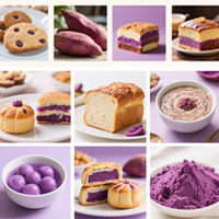 Poudre de Bissap de Roselle de Haute Qualité, Poudre d'Igname Violette Séchée Ube, Poudre d'Hibiscus Ube