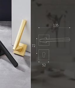 Easy Installation <strong>Door</strong> <strong>Knob</strong> Lock Set Golden <strong>Door</strong> Handles Luxury Modern Interior for Bedroom - Product Image 3