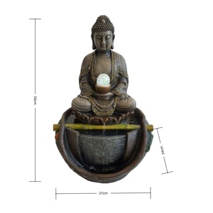 Ornements de <span class=keywords><strong>jardin</strong></span> Statue de <span class=keywords><strong>Bouddha</strong></span> apaisante Fontaine Zen Fontaine de <span class=keywords><strong>Bouddha</strong></span> Cascade à 2 niveaux pour terrasse arrière-cour - Product Image 5
