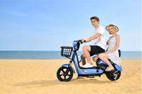 Trottinette électrique à frein à tambour avant et arrière avec amortissement de chocs renforcé pour les trajets de courte distance